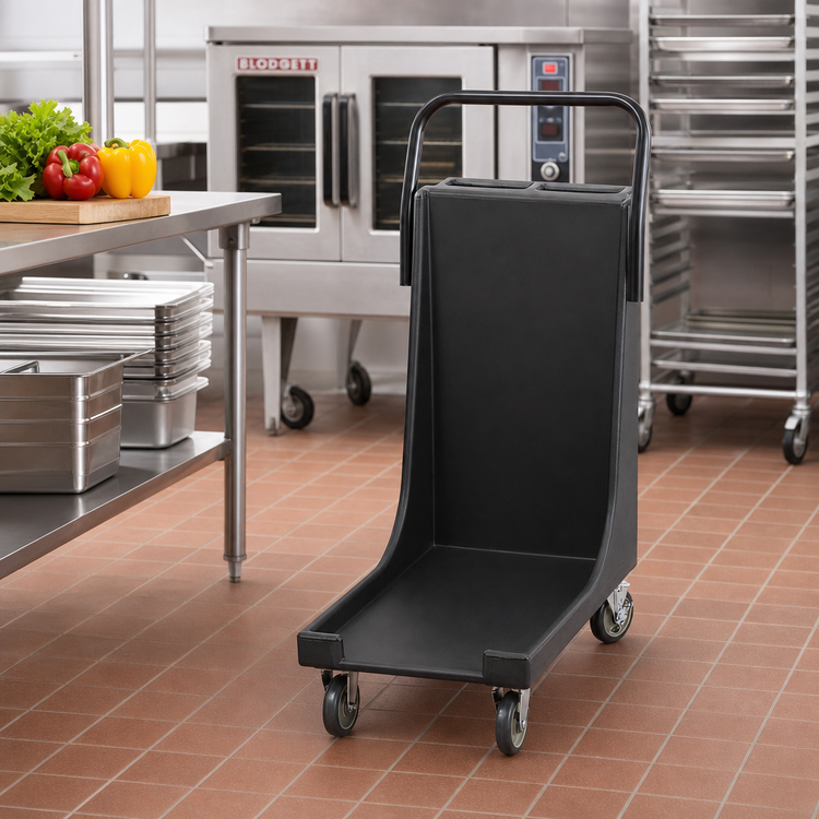 Product image #3 for Cambro Camdolly® Tray and Sheet Pan Dolly with Handle, 300 lb Capacity, Black
