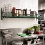 Thumbnail image #2 for Metro SmartWall GS1848K3 Wall-Mounted Grid Shelf, 48 x 18 Inches, Retaining Edge, Green Metroseal 3 Epoxy-Coated Finish
