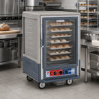 Thumbnail image #2 for Metro C5 Insulation Armour C535-MFC-L-GY Half-Height Moisture Heated Holding & Proofing Cabinet, Clear Polycarbonate Door, Mobile, 17-Pan Capacity