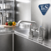 Thumbnail image #2 for T&S Brass equip 4-Inch Center Deck Mount Mixing Faucet with 8-Inch Swing Nozzle and Lever Handles