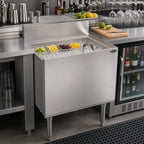 Thumbnail image #2 for Krowne Royal Series KR19-24-10 Built-In Underbar Ice Bin/Cocktail Unit with 10-Circuit Cold Plate, 74-Lb. Capacity, 12-Inch Deep Stainless Steel Bin