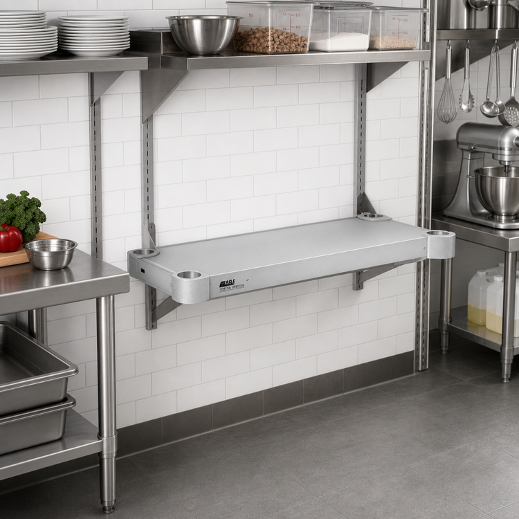 Product image #3 for Eagle Quik-Set 36 Inch x 24 Inch Solid Flat Shelf with Marine Edge, 1000 lb Capacity, Gray Epoxy Finish