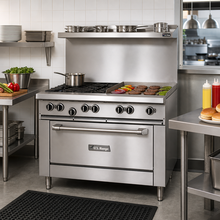 Product image #2 for Garland US Range U Series 36-Inch Gas Restaurant Range with Griddle Top and Standard Oven
