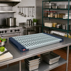 Thumbnail image #2 for Metro MetroMax 4 MAX4-2148G 48" W x 21" D Open-Grid Polymer Shelf, Blue, 800 lb. Capacity