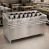 Thumbnail image #2 for BK Resources 72-Inch Stainless Steel Self-Serve Serving Counter with Hinged Locking Doors and Urn Trough