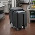 Thumbnail image #3 for Cambro SlidingLid Tall Mobile Ice Caddy, 175 lb Capacity, Black, with Easy Wheels