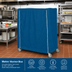 Thumbnail image #2 for Metro Mariner Blue Uncoated Nylon Cart Cover for 48 x 18 x 54 Inch Queen Mary and Banquet Carts