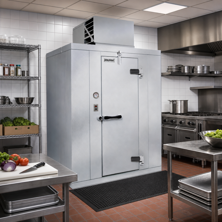 Product image #2 for Kolpak Polar-Pak Indoor Walk-In Cooler, Nominal 8' x 8', Top-Mounted Self-Contained Refrigeration, With Floor