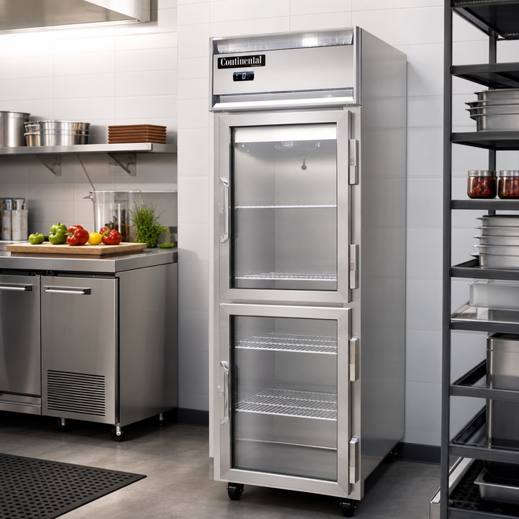 Product image #2 for Continental Refrigerator 1FNGDHD One-Section Display Freezer with Half-Height Glass Doors