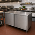 Thumbnail image #2 for BK Resources 72-Inch x 30-Inch Stainless Steel Chef Table Cabinet Base with Hinged Doors and Lock