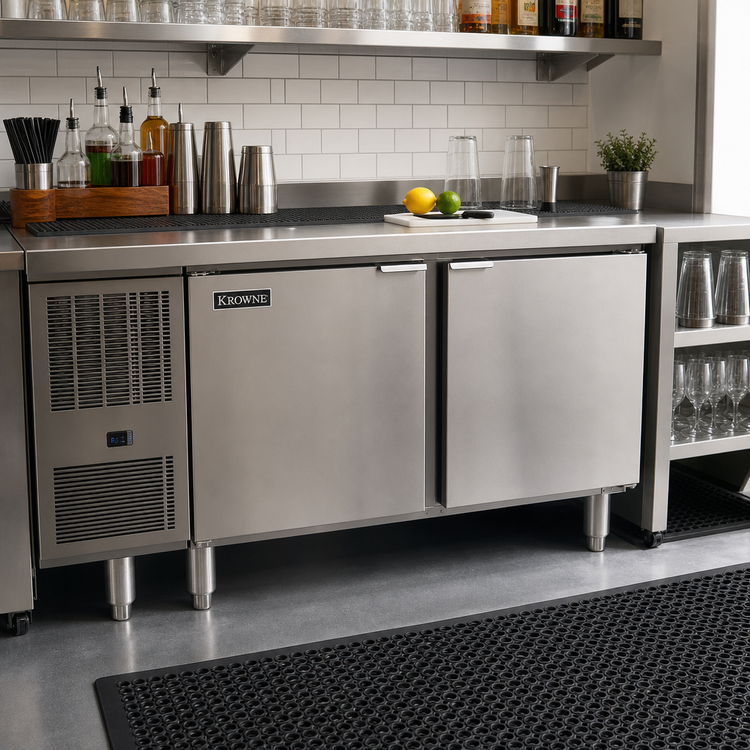 Product image #2 for Krowne 4-Inch Stainless Steel Legs for Back Bar Coolers, Set of 4