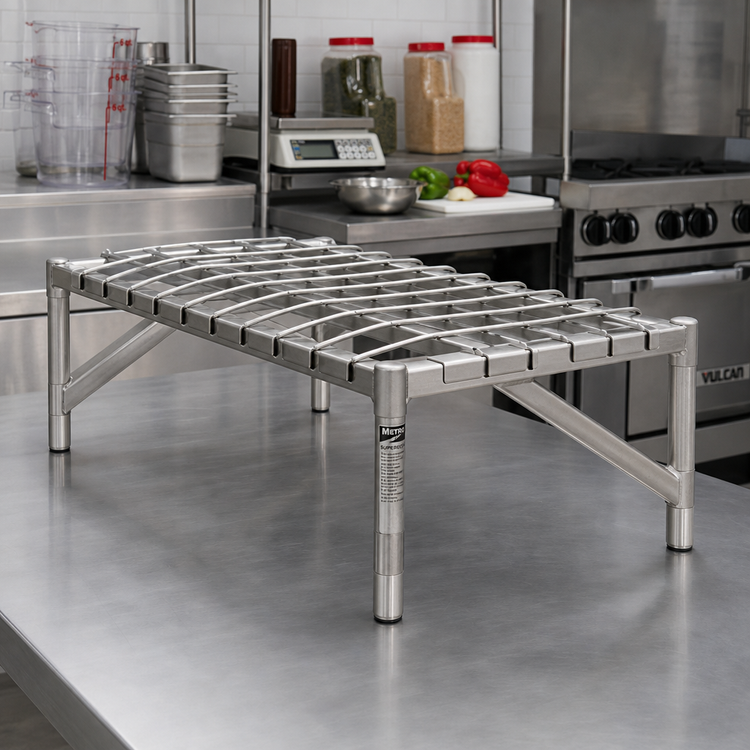 Product image #2 for Metro Super Erecta Stainless Steel Dunnage Rack with Lift-Off Mat, 36 x 18 Inches, 1600 lb Capacity