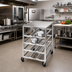 Thumbnail image #2 for Half-Size Mobile All-Welded Aluminum Can Rack with Aluminum Top, 72 #10 Can Capacity