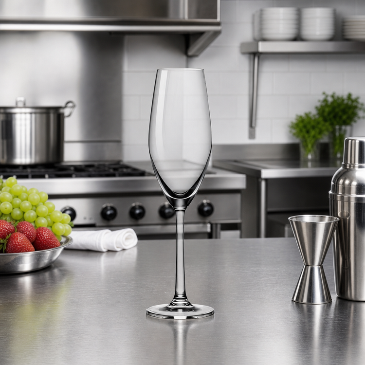 Product image #2 for Sondria 7 oz Clear Stemmed Flute Glass, 2 Dozen per Case