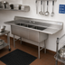 Thumbnail image #2 for Advance Tabco 3-Compartment Fabricated Sink with Left and Right Drainboards, 24 x 24 x 14 Inch Bowls