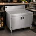 Thumbnail image #2 for Advance Tabco Prestige Supreme 42-Inch Stainless Steel Underbar Drainboard Cabinet with Removable Hinged Doors and 7-Inch Backsplash