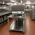 Thumbnail image #2 for Lincoln DCTI 4805 Stainless Steel Equipment Stand with Casters and Undershelf for 2500 Series Countertop Ovens