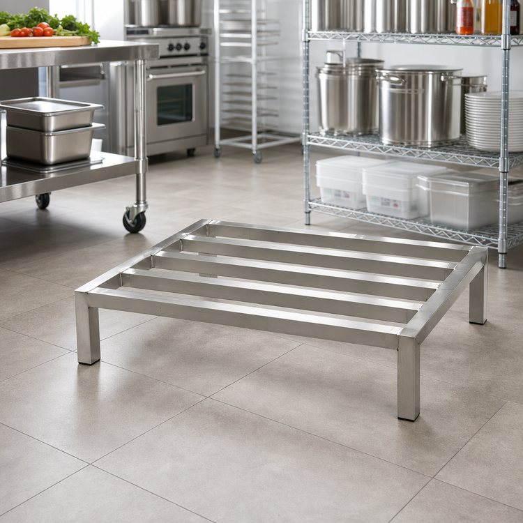 Product image #2 for Panco 48 Inch x 24 Inch x 12 Inch Aluminum Tubular Dunnage Rack, 5-Lat, 2000 lb Capacity