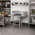 Thumbnail image #2 for Spec-Master FN Series One-Compartment Stainless Steel Sink, 25 x 35 Inches, 14-Gauge Top