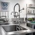 Thumbnail image #2 for T&S Brass Mini Pre-Rinse Unit, Single-Hole Deck Mount, 8-Inch Swing Nozzle, Low-Flow Spray Valve