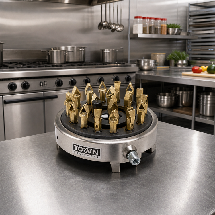 Product image #2 for Town Equipment Vertical Shield Tip Burner, 18-Tip, Natural Gas, 97,000 BTU