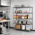 Thumbnail image #2 for Eagle Valu-Master 5-Tier Add-On Wire Shelving Unit, 72 x 24 x 86 Inches, Pewter Gray Epoxy