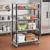 Thumbnail image #2 for Cambro Camshelving Elements XTRA 21 Inch x 48 Inch x 64 Inch 4-Tier Stationary Starter Shelving Unit, Vented and Solid, Speckled Gray
