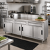 Thumbnail image #2 for Advance Tabco 96-Inch x 30-Inch 14-Gauge 304 Stainless Steel Enclosed Work Table with 5-Inch Backsplash