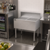 Thumbnail image #3 for Top Shelf TS Series 30-Inch Freestanding Stainless Steel Underbar Drainboard with Backsplash