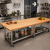Thumbnail image #2 for John Boos Appalachian Red Oak Edge Grain Island Countertop, 144
