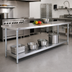 Thumbnail image #2 for John Boos 108-Inch x 24-Inch Galvanized Work Table Undershelf