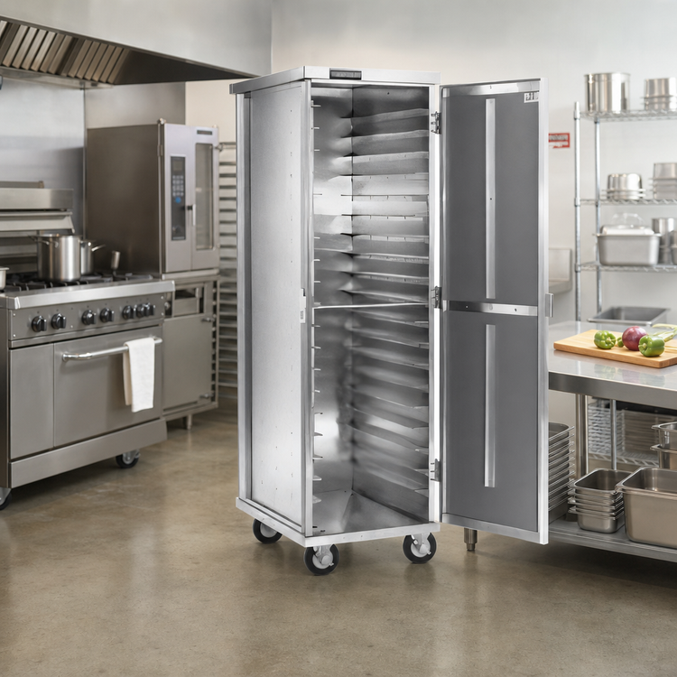 Product image #2 for Cres Cor Full-Height Mobile Enclosed Aluminum Pan Rack Cabinet, Single-Wall, Non-Insulated, 20 Full-Size Pan Capacity