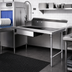 Thumbnail image #2 for CMA Dishmachines SR-60 Straight Soiled Dishtable with Right-to-Left Operation and 20 x 20 x 5-Inch Pre-Rinse Sink