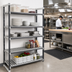 Thumbnail image #2 for Cambro Camshelving Elements XTRA 5-Tier Stationary Starter Unit, 21 x 42 x 64 Inches, Vented Shelves, Speckled Gray