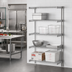 Thumbnail image #2 for Eagle Group 4-Tier Add-On Wire Shelving Unit, 30W x 21D x 63H, Stainless Steel Finish