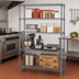 Thumbnail image #2 for Quantum 36 x 14 x 74 Inch Stationary Wire Shelving Starter Kit, 600 to 800 lb Capacity, Gray Epoxy Antimicrobial Finish
