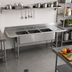 Thumbnail image #2 for Eagle Group S14 Series 3-Compartment Stainless Steel Sink with Right-Hand Drainboard, 95-1/2 Inch Wide