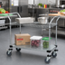 Thumbnail image #2 for Quantum WRC-2160-2CG 60-Inch Two-Shelf Utility Bus Cart with Chrome-Plated Wire and Galvanized Solid Shelves