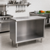 Thumbnail image #2 for Eagle Spec-Master Open Front Enclosed Base Worktable, 72 Inch x 30 Inch, 14-Gauge 304 Stainless Steel Flat Top