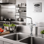 Thumbnail image #2 for Krowne Royal Series 16-312L Low-Lead Double Pantry Deck-Mount Faucet, Single-Hole, 12-Inch Swing Spout, Polished Chrome