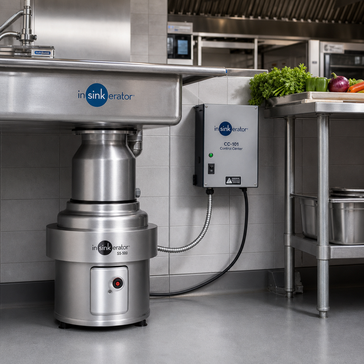 Product image #2 for InSinkErator SS-500 Large Capacity Commercial Food Waste Disposer Package with 15-Inch Bowl, 5 HP Motor and CC-101 Control Center