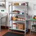 Thumbnail image #3 for Cambro Camshelving Premium 24-Inch Deep x 54-Inch Long x 72-Inch High 4-Tier Stationary Starter Shelving Unit, 3 Vented + 1 Solid, Speckled Gray