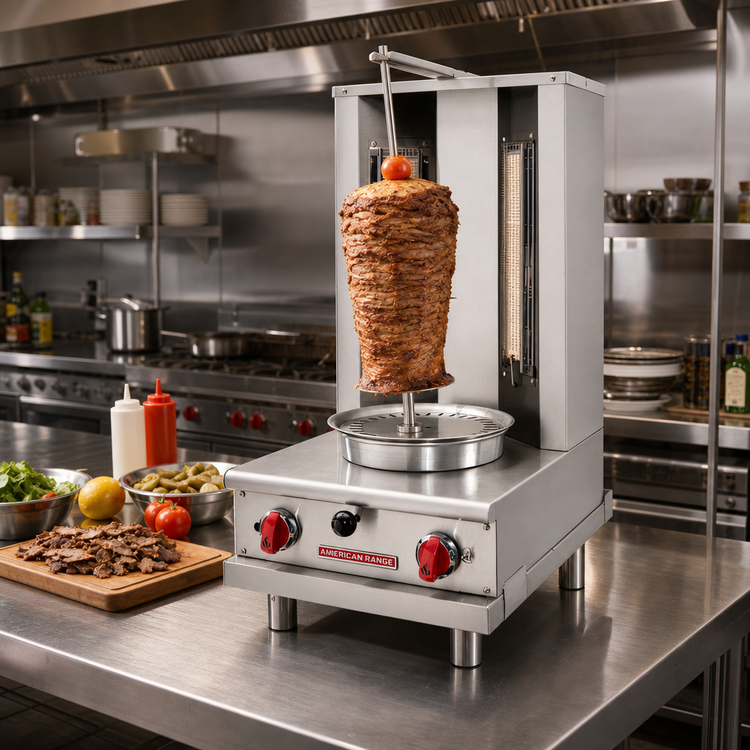 Product image #2 for American Range AVB-2 Countertop Gas Vertical Broiler with 2 Burners, 65 lb. Capacity