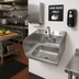 Thumbnail image #2 for John Boos Pro-Bowl Wall-Mounted Stainless Steel Hand Sink, 14 x 10 x 5 Inch Bowl, Faucet Included