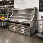 Thumbnail image #2 for Howard-McCray Ovation Series R-OS30E-4-S Remote Refrigerated Open Impulse Merchandiser, 51-Inch, 44-Inch High, Stainless Steel, Straight Plexi