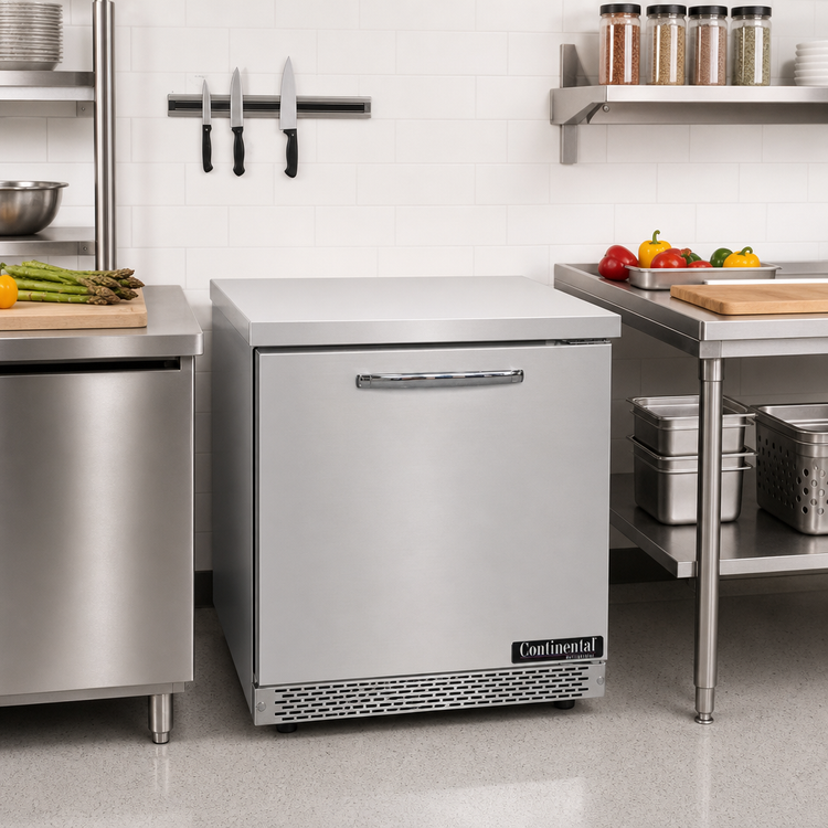 Product image #2 for Continental Refrigerator 32-Inch Front-Breathing Worktop Freezer, 9.0 Cu. Ft., 1-Section, Stainless Steel, R290