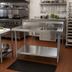 Thumbnail image #2 for BK Resources 60-Inch Stainless Steel Sink Table with Right-Side Prep Sink, 6-Inch Backsplash, and Undershelf