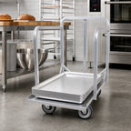 Thumbnail image #2 for John Boos D1927-SP-H-X Open-Frame Single-Stack Bun Pan Truck/Dolly for 18 x 26 or 18 x 13 Pans, Aluminum, 5-Inch Swivel Casters