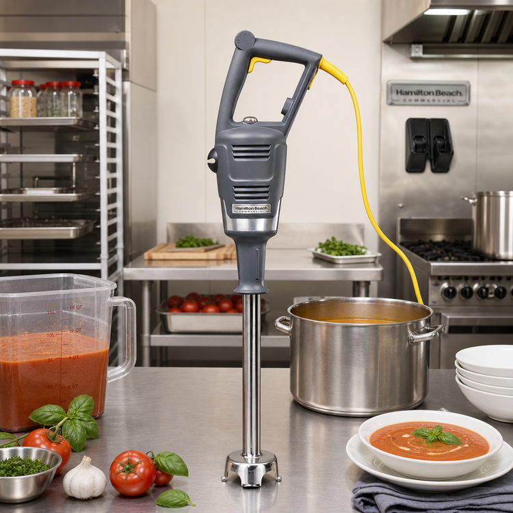 Product image #3 for Hamilton Beach Commercial BigRig Variable-Speed Immersion Blender Mixer with 21-Inch Shaft and Wall Mount Hanger, 800W