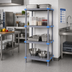 Thumbnail image #2 for Millenia 24-Inch W x 24-Inch D x 50-Inch H Gray Polymer Stationary Starter Shelving Unit with 4 Solid Shelves